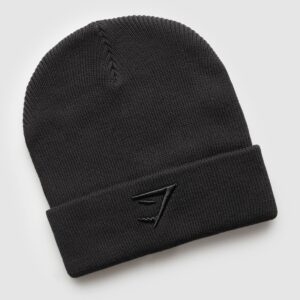 gymshark sharkhead beanie black/black