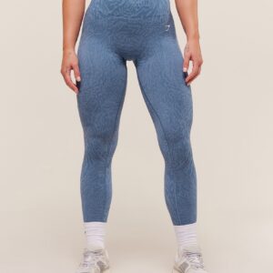 gymshark adapt animal seamless leggings worn blue/peri blue