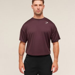 gymshark arrival oversized t shirt cherry purple