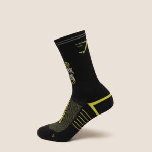 gymshark graphic single pack crew running sock black