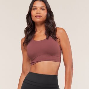 gymshark cross over sports bra burgundy brown