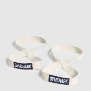 gymshark figure 8 lifting straps oat white