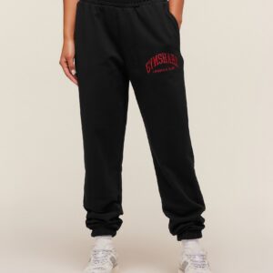 gymshark collegiate graphic joggers black