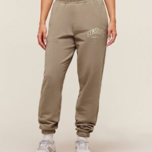 gymshark collegiate graphic joggers lifestyle brown