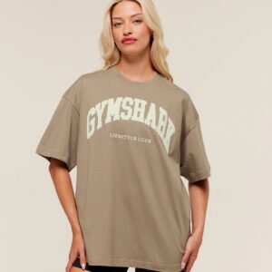 gymshark collegiate graphic t shirt lifestyle brown