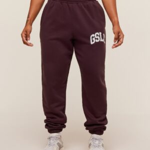 gymshark gslc lifting club cuffed joggers cherry purple