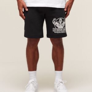 gymshark double bicep 9" shorts black