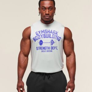 gymshark olympic bar tank metal grey