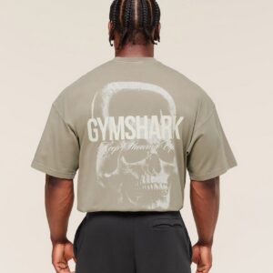 gymshark deadweight t shirt linen brown