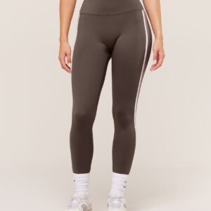 gymshark piping legging walnut brown/chestnut pink/soft white