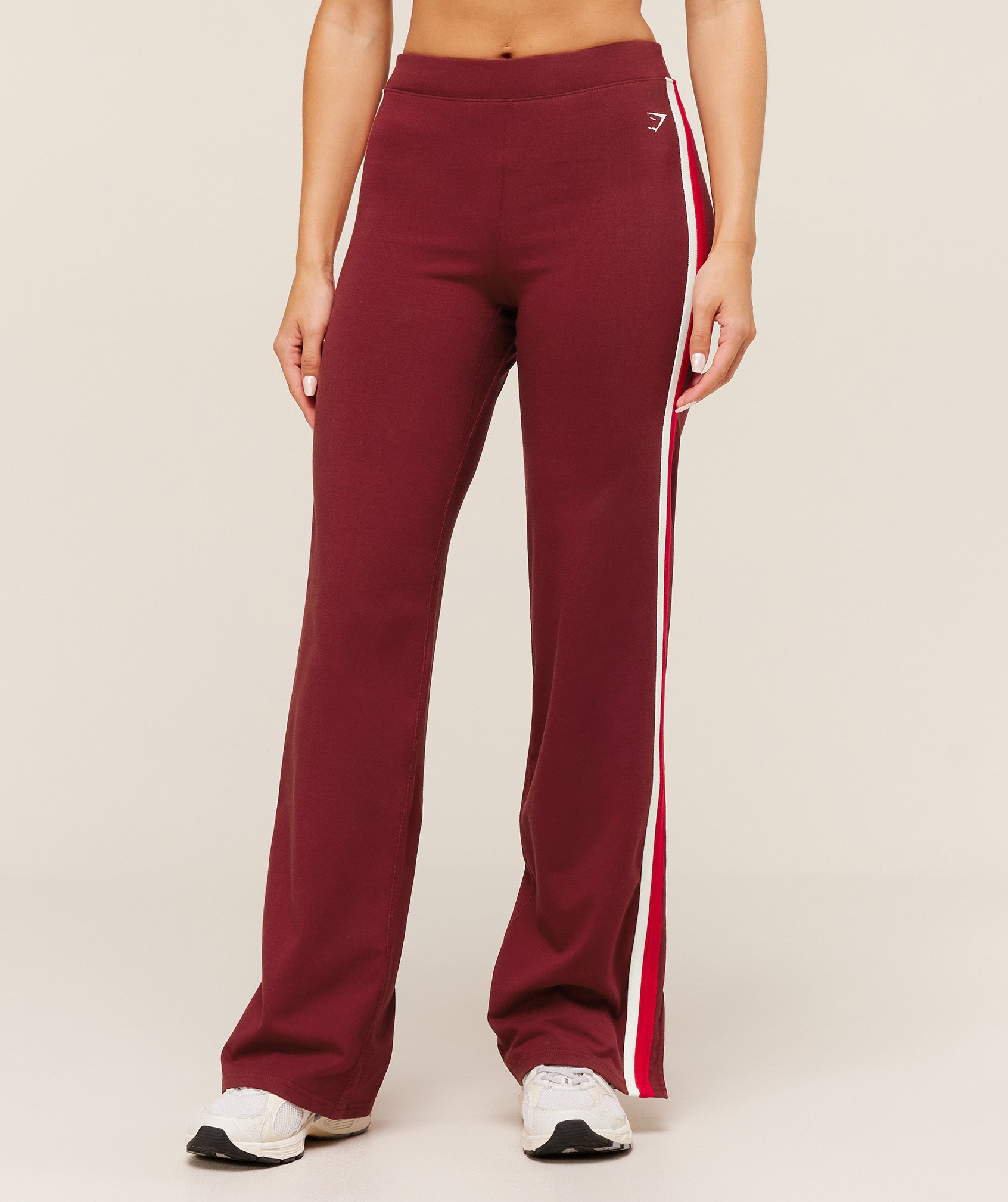 gymshark piping wide leg pant sets red/carmine red/soft white gymshark piping wide leg pant sets red/carmine red/soft white