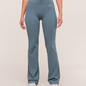 gymshark twist front straight leg legging iron blue