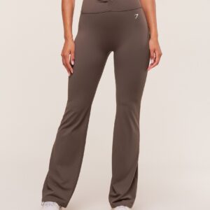gymshark twist front straight leg legging walnut brown