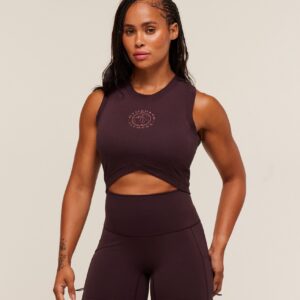 gymshark legacy sleeveless crop top cherry purple