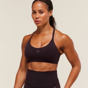 gymshark activate seamless bralette plum brown