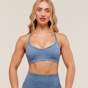 gymshark adapt animal seamless sports bra worn blue/peri blue