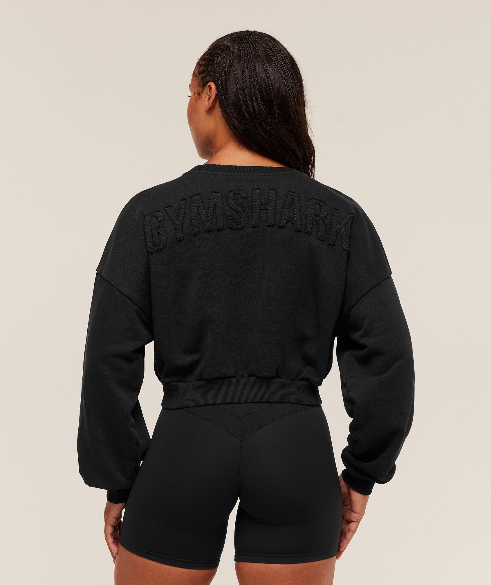 gymshark power washed sweat top black/acid wash small ball gymshark power washed sweat top black/acid wash small ball