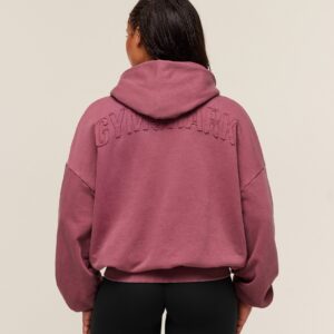 gymshark power washed oversized hoodie reset pink/acid wash small ball