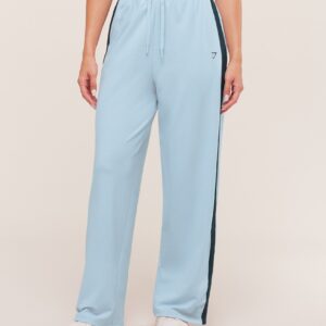 gymshark retro stripe snap pant smoke blue/deep petrol blue