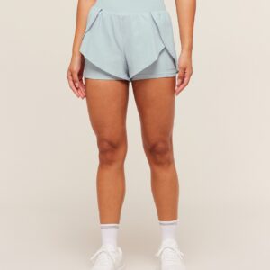 gymshark running 2 in 1 shorts smoke blue