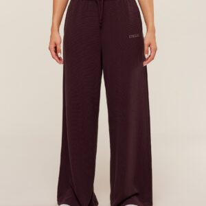 gymshark waffle wide leg pants cherry purple