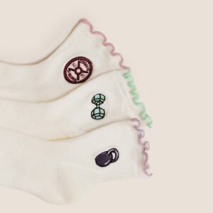 gymshark weight doodle graphic frill midi 3pk soft white